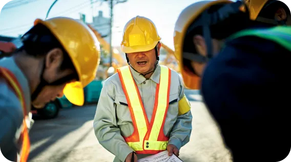 チームワークを活かした施工